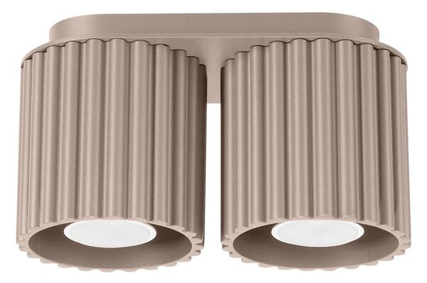 Sollux SL.1815 - Bodové svietidlo AURA 2xGU10/10W/230V taupe