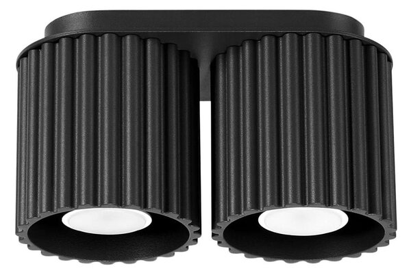 Sollux SL.1785 - Bodové svietidlo AURA 2xGU10/10W/230V čierne