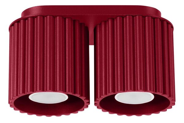 Sollux SL.1820 - Bodové svietidlo AURA 2xGU10/10W/230V červené