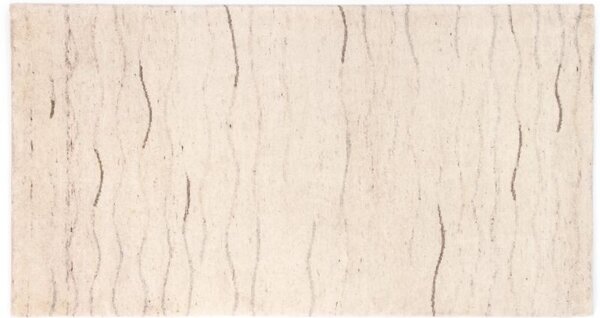 Jemne pásikavý koberec z vlny Ronja 1404 weiss 0,70 x 1,40 m