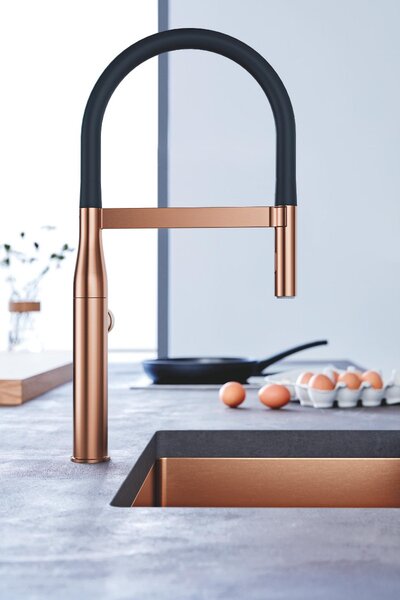GROHE K700U - Nerezový kuchynský drez, kartáčovaný Warm Sunset 31574DL1