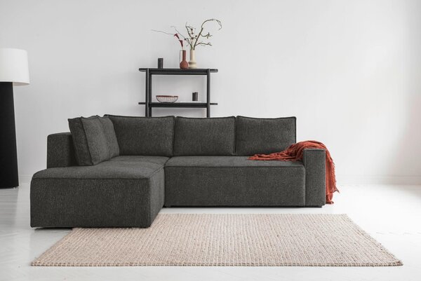 ROHOVÁ SEDAČKA, textil, tmavosivá MID.YOU - Sedačky, Online Only
