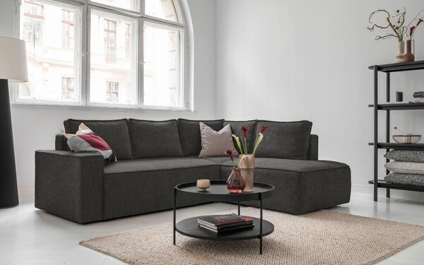 ROHOVÁ SEDAČKA, textil, tmavosivá MID.YOU - Sedačky, Online Only