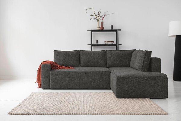 ROHOVÁ SEDAČKA, textil, tmavosivá MID.YOU - Sedačky, Online Only