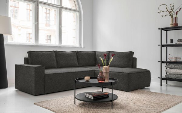 ROHOVÁ SEDAČKA, textil, tmavosivá MID.YOU - Sedačky, Online Only