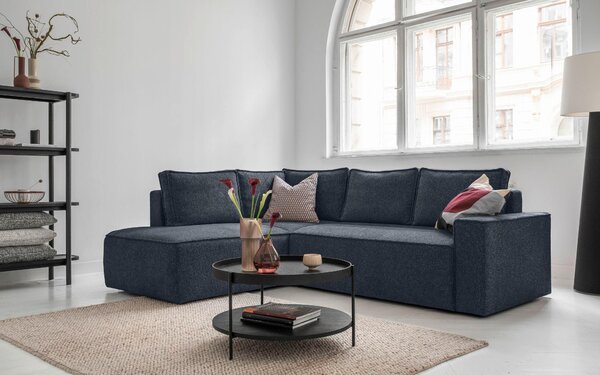 ROHOVÁ SEDAČKA, textil, tmavomodrá MID.YOU - Sedačky, Online Only