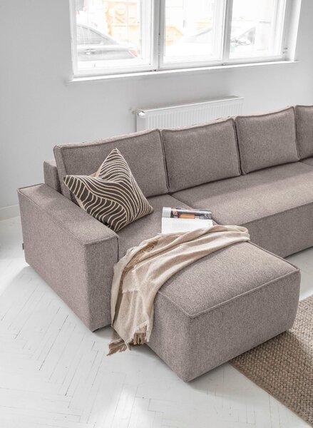 SEDACIA SÚPRAVA, textil, sivá, biela MID.YOU - Sedačky, Online Only