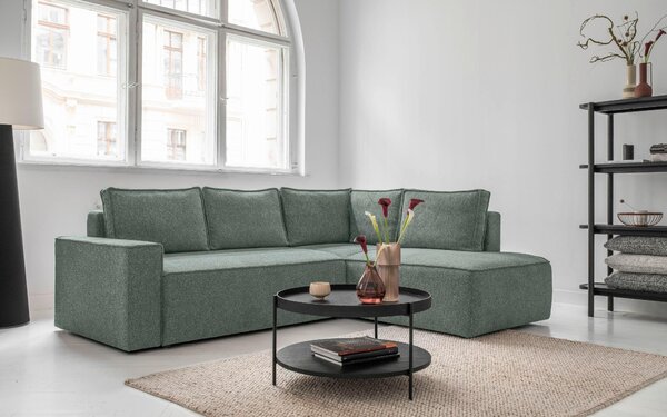 ROHOVÁ SEDAČKA, textil, zelená MID.YOU - Sedačky, Online Only