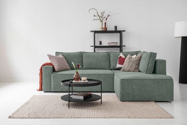 ROHOVÁ SEDAČKA, textil, zelená MID.YOU - Sedačky, Online Only