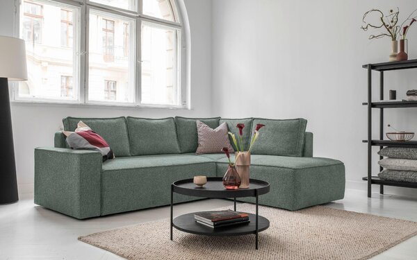 ROHOVÁ SEDAČKA, textil, zelená MID.YOU - Sedačky, Online Only