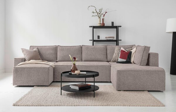SEDACIA SÚPRAVA, textil, sivá, biela MID.YOU - Sedačky, Online Only