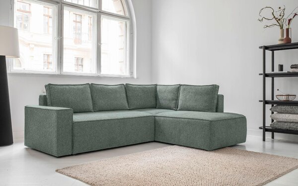 ROHOVÁ SEDAČKA, textil, zelená MID.YOU - Sedačky, Online Only