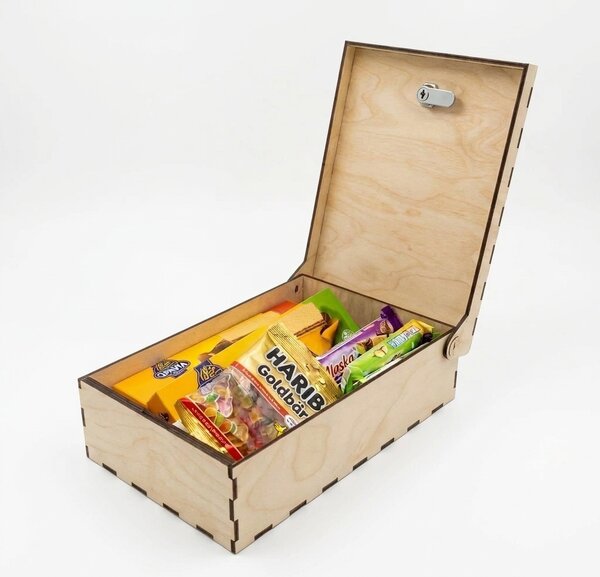 Usporadejto.cz Uzamykateľný box so zámkom na sladkosti a neresti VASKY, 30 x 20 x 10 cm