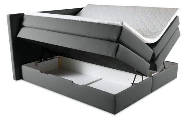 Zltahala.sk Kontinentálna boxspring posteľ AMBER, 200x180, antracitová (barell 97)