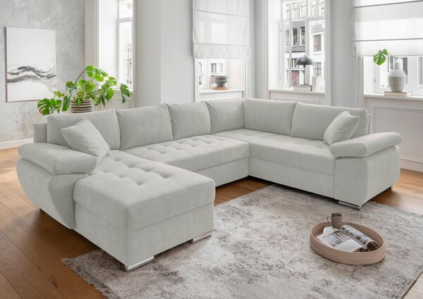 SEDACIA SÚPRAVA, textil, béžová Livetastic - Sedačky, Online Only