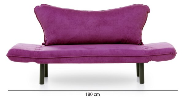 Hanah Home 2-miestna pohovka Chatto 140 cm fialová