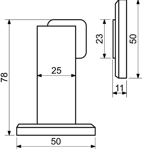VÝPREDAJ Magnetická dverná zarážka RICHTER RK.ZAR.008 (N), RICHTER Nerez matný