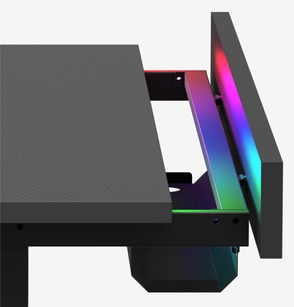Elektrický výškovo nastaviteľný herný stôl Hero 8.7 RGB čierny