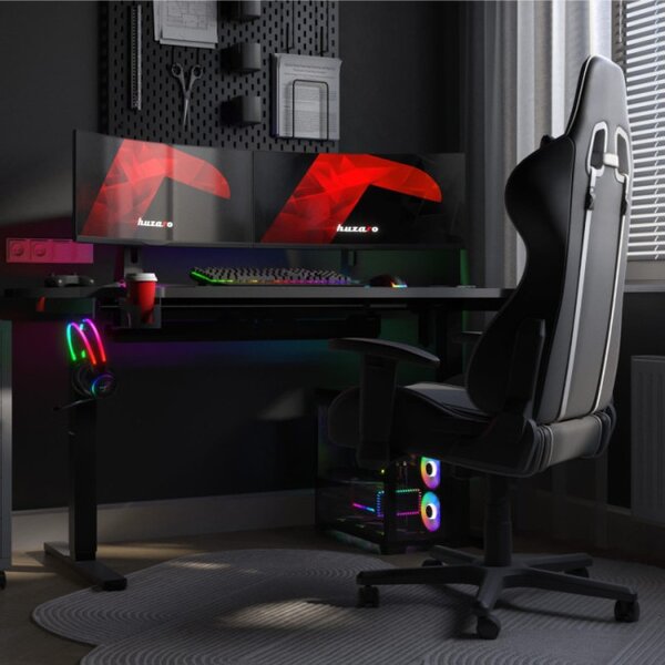Elektrický výškovo nastaviteľný herný stôl Hero 8.7 RGB čierny